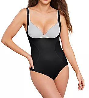 Flexees Ultimate Slimmer Open Bust Body Shaper Black 2X