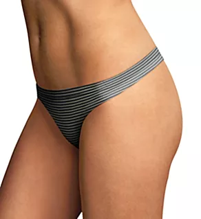 Comfort Devotion Thong Steel Pin Stripe/Black 5