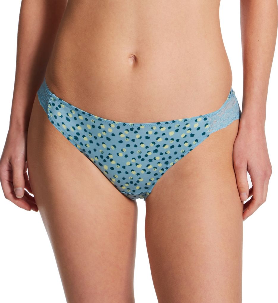 Maidenform Women's Comfort Devotion Lace Back Tanga Panty in Cornflower Moon Dot | Size 8 | HerRoom.com