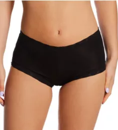 Classics Microfiber and Lace Boyshort Panty Black 7