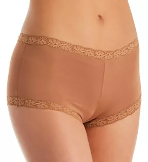 Classics Microfiber and Lace Boyshort Panty Cinnamon Butter 5