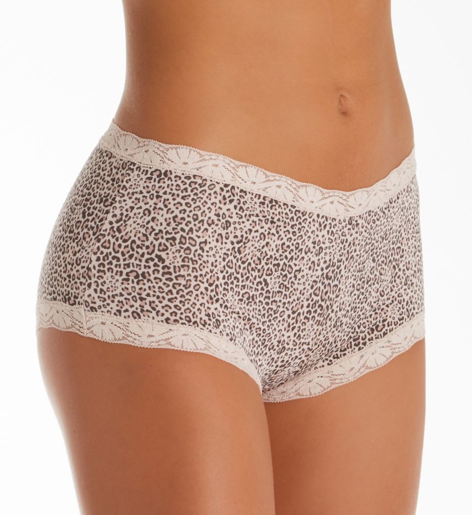 Maidenform Women's Classics Microfiber and Lace Boyshort Panty | Plus Size 5 | HerRoom.com