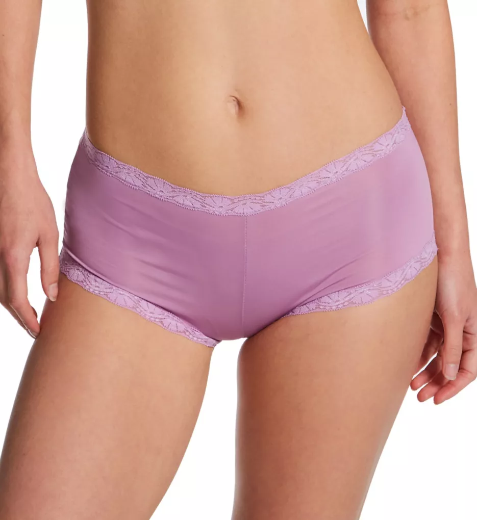 Classics Microfiber and Lace Boyshort Panty Sojourn Lilac 5