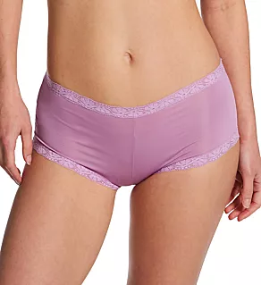 Classics Microfiber and Lace Boyshort Panty Sojourn Lilac 8