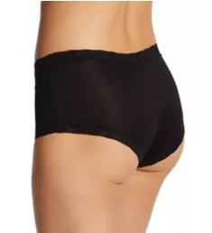 Classics Microfiber and Lace Boyshort Panty Black 7