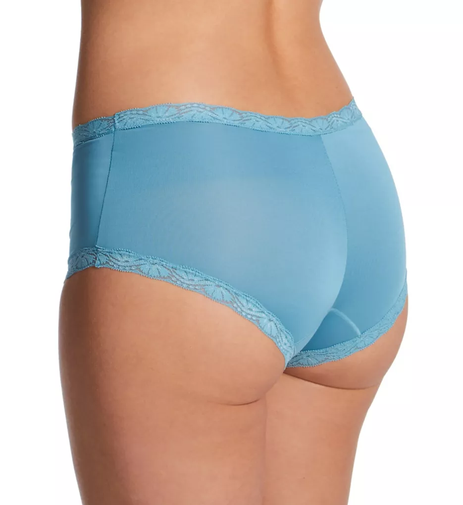 Classics Microfiber and Lace Boyshort Panty Cornflower Teal 5