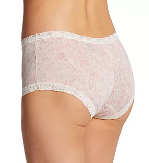 Classics Microfiber and Lace Boyshort Panty Gentle Peach/Ivory 5