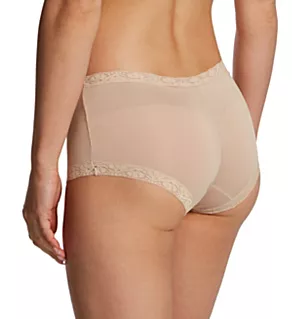 Classics Microfiber and Lace Boyshort Panty Latte Lift 6