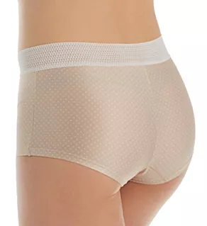 Classics Microfiber and Geo Lace Boyshort Panty Paris PearlPinDot/Nude 5