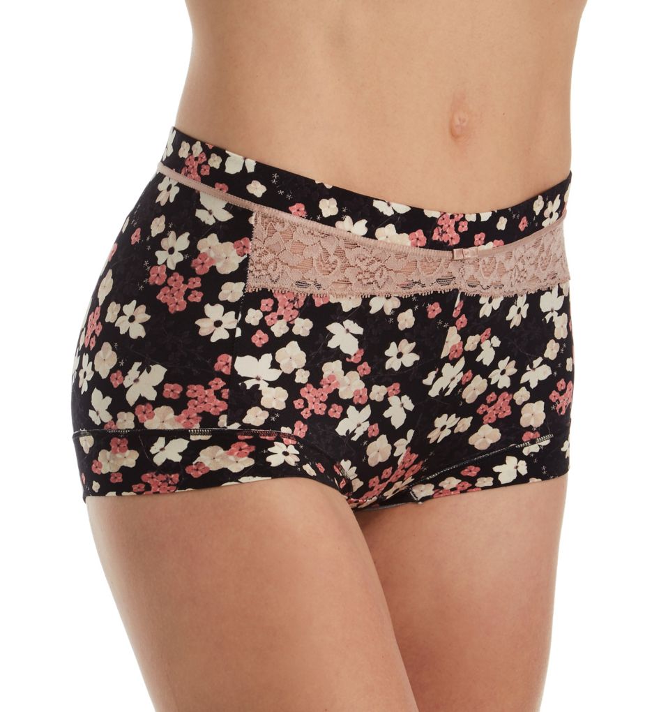 Maidenform Women's Dream Microfiber Boyshort Panty in Evening Mauve Petals | Plus Size 9 | HerRoom.com