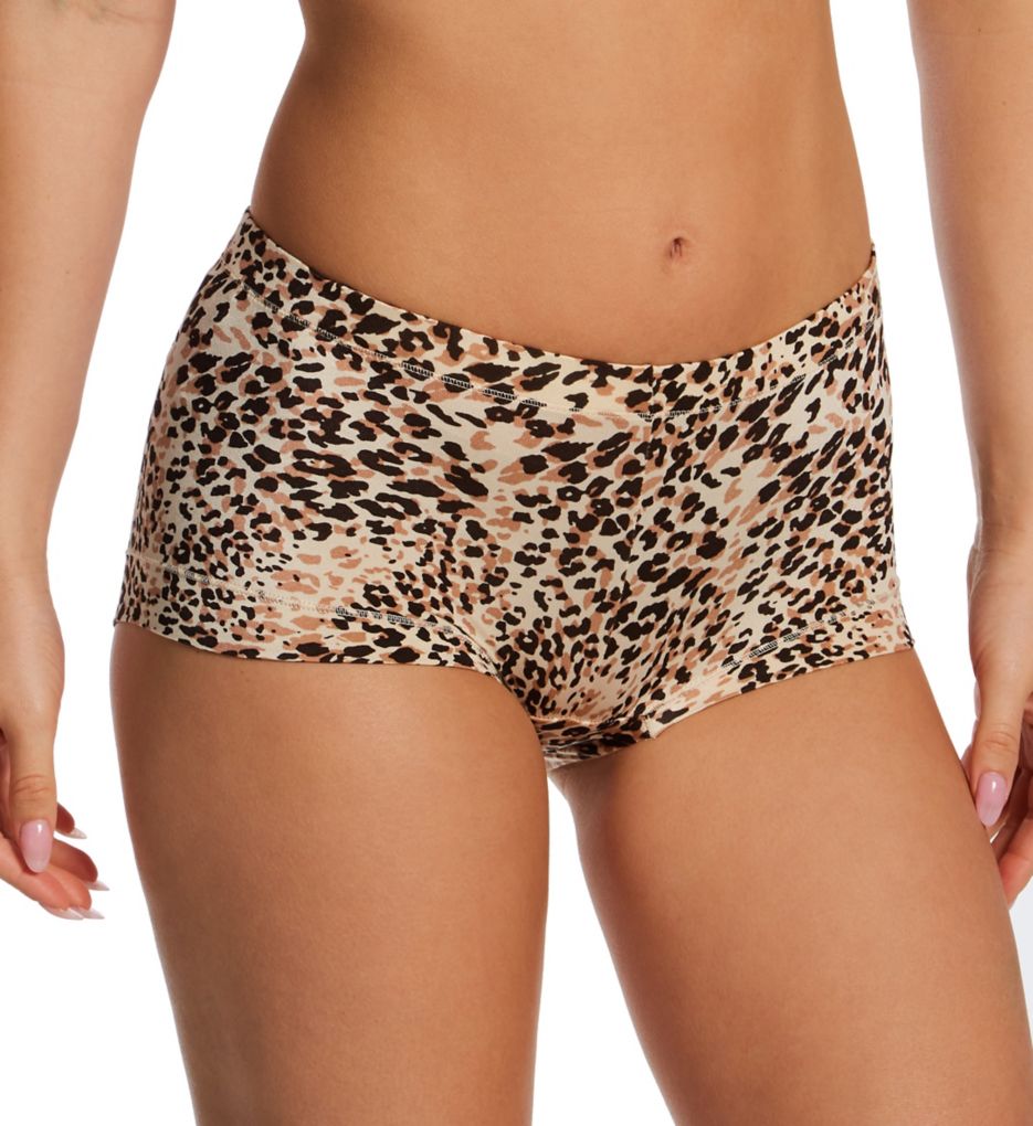 Maidenform Women's Dream Microfiber Boyshort Panty in Neutral Snowleopard | Plus Size 8 | HerRoom.com