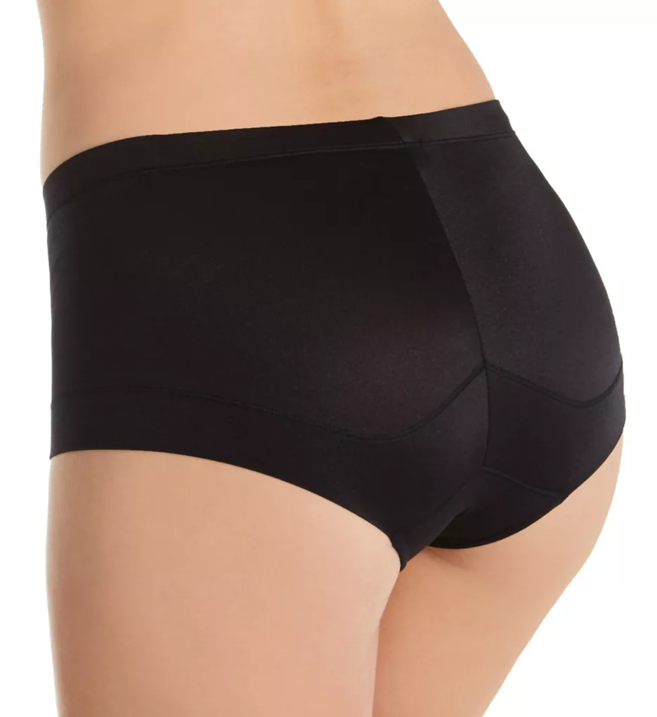 Women's Maidenform 40823 Cheeky Microfiber Hipster Panty with Lace  (Black/Ivory 8) 