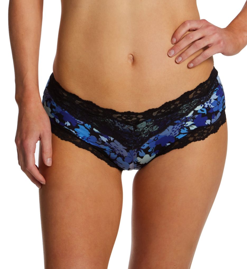 Maidenform Women's Cheeky Microfiber Hipster Panty with Lace in Purple | Size 9 | HerRoom.com