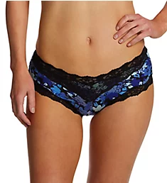 Cheeky Microfiber Hipster Panty with Lace Bright Violet Indigo 5