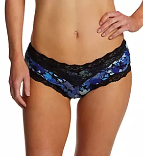 Cheeky Microfiber Hipster Panty with Lace Bright Violet Indigo 9