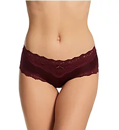 Cheeky Microfiber Hipster Panty with Lace Cola Red 5