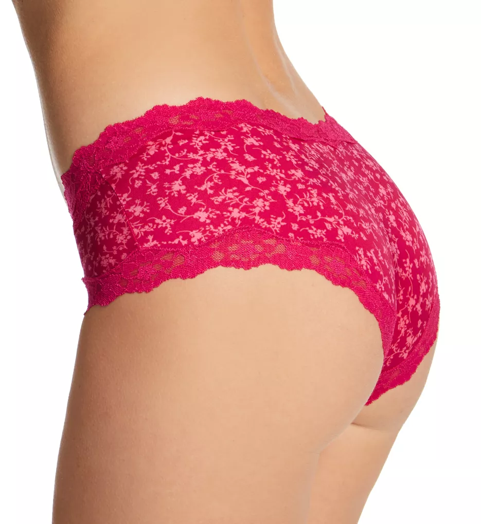 Cheeky Microfiber Hipster Panty with Lace Strawberry Rouge Print 5