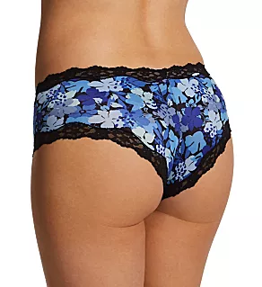 Cheeky Microfiber Hipster Panty with Lace Bright Violet Indigo 9