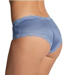 Cheeky Microfiber Hipster Panty with Lace Denim Jacket Blue Hthr 5
