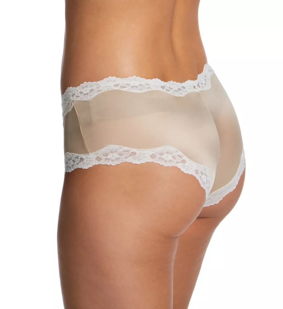 Cheeky Microfiber Hipster Panty with Lace Latte Lift/Ivory 5