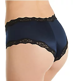 Cheeky Microfiber Hipster Panty with Lace Navy/Black 6