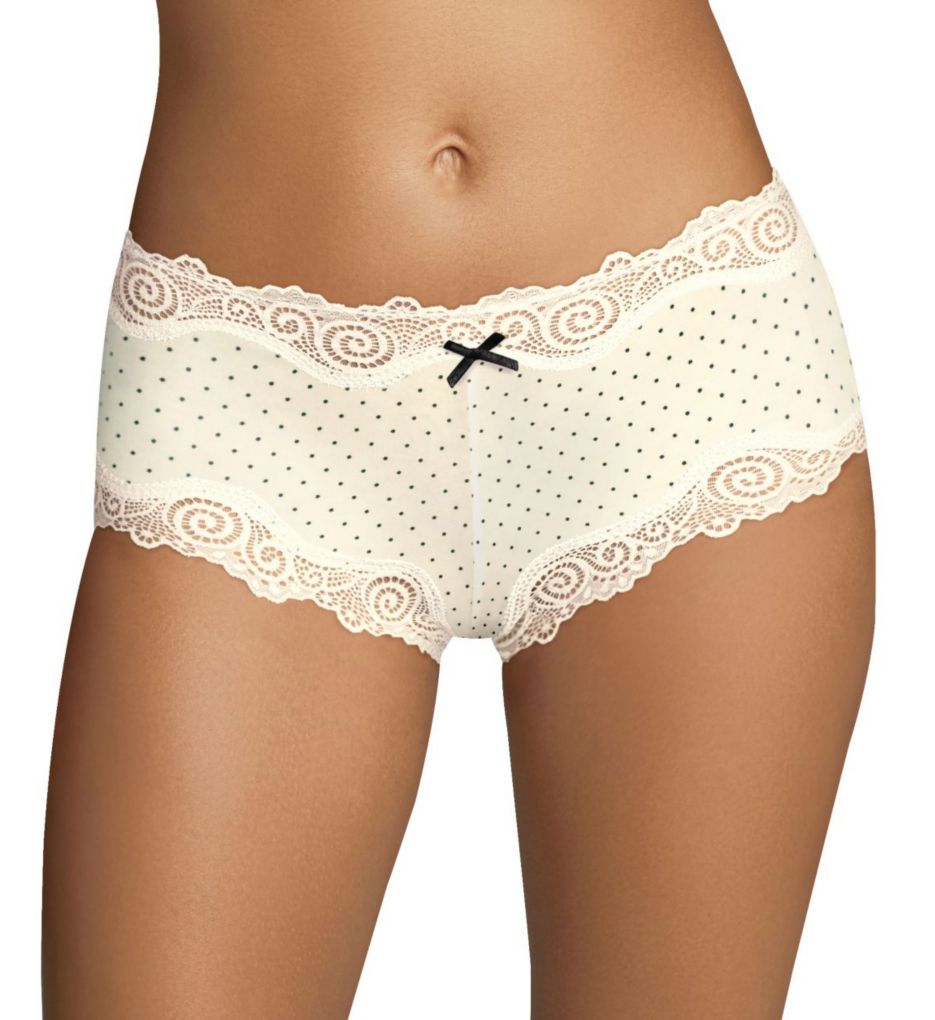 Cheeky Microfiber Hipster Panty with Lace