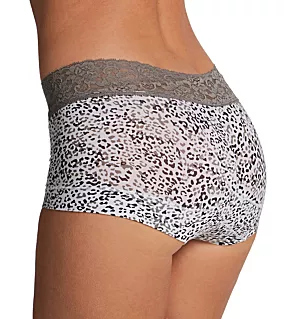 Dream Cotton Boyshort Panty with Lace Gray Daze 5