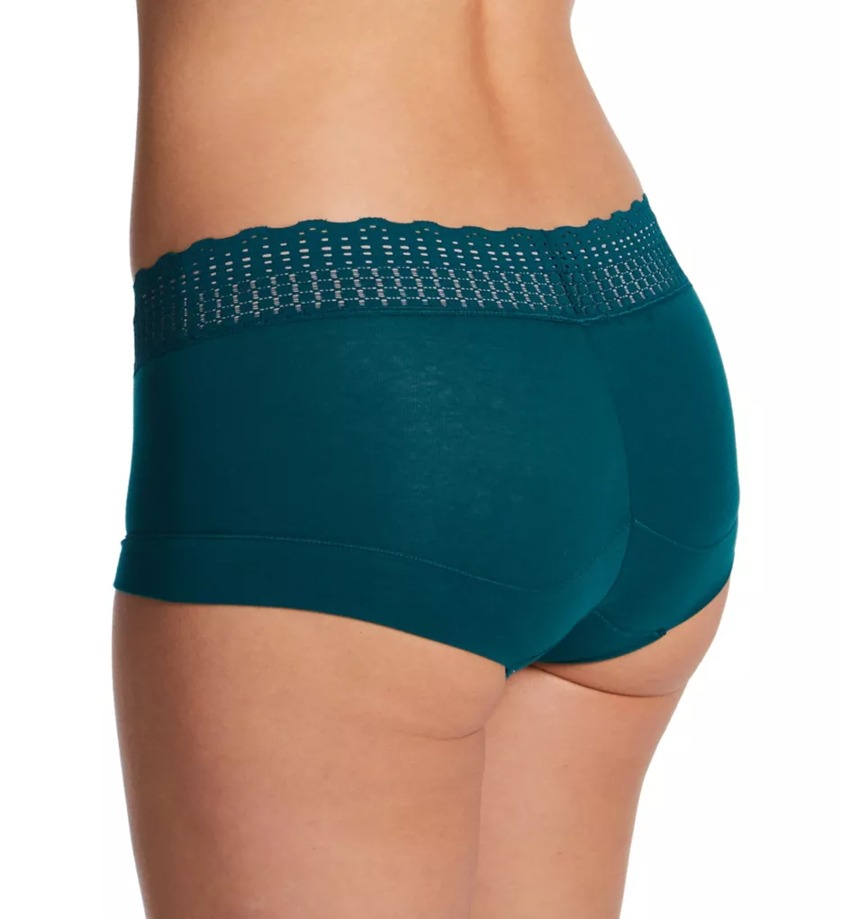 Dream Cotton Boyshort Panty with Lace Instant Teal 5