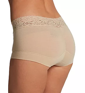 Dream Cotton Boyshort Panty with Lace Latte Lift 5