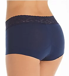Dream Cotton Boyshort Panty with Lace Navy 5