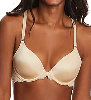 One Fab Fit Extra Coverage Lace T-Back Bra Latte Lift 34C