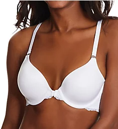 One Fab Fit Extra Coverage Lace T-Back Bra White 34B
