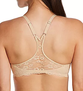 One Fab Fit Extra Coverage Lace T-Back Bra Latte Lift 34C