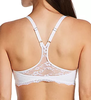 One Fab Fit Extra Coverage Lace T-Back Bra White 34C