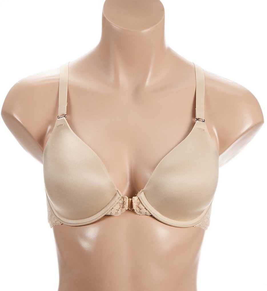 Maidenform One Fab Fit Extra Coverage Lace T-Back Bra_Latte