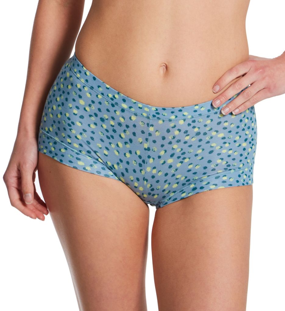 Maidenform Women's Dream Tailored Cotton Boyshort Panty in Cornflower Moon Dot | Size 7 | HerRoom.com