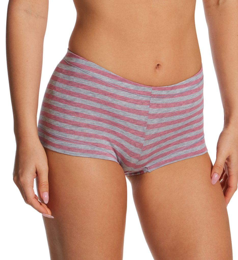 Maidenform Women's Dream Tailored Cotton Boyshort Panty in Pink Ribbon Stripe | Size 6 | HerRoom.com