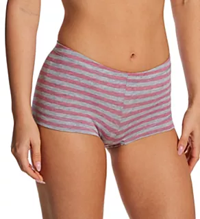 Dream Tailored Cotton Boyshort Panty Pink Ribbon Stripe 9