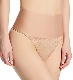 Tame Your Tummy Lace Thong Beige Swing Lace 2X