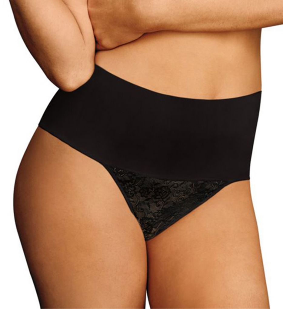 MAIDENFORM Black Lace Tame Your Tummy High Waist Shaping Brief, US