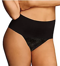 Tame Your Tummy Lace Thong Black Lace S
