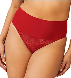 Tame Your Tummy Lace Thong Vintage Car Red Lace S