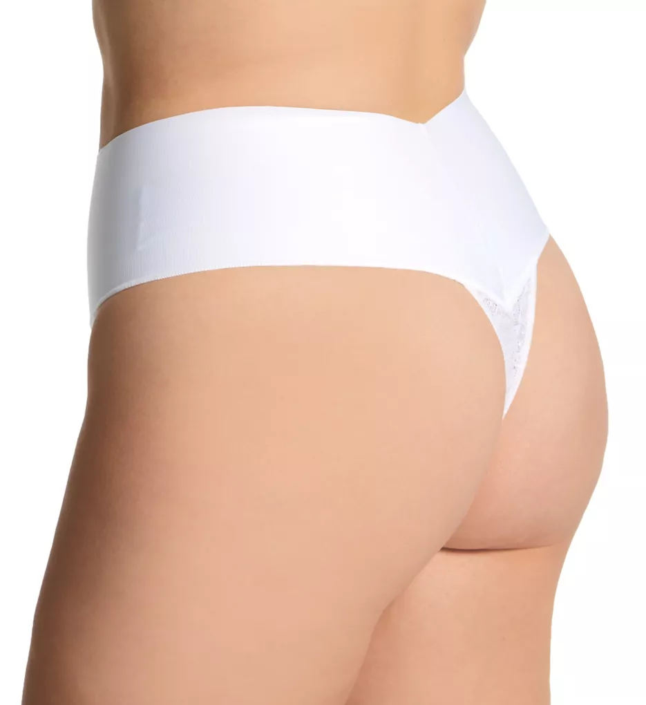 Tame Your Tummy Lace Thong White Lace S