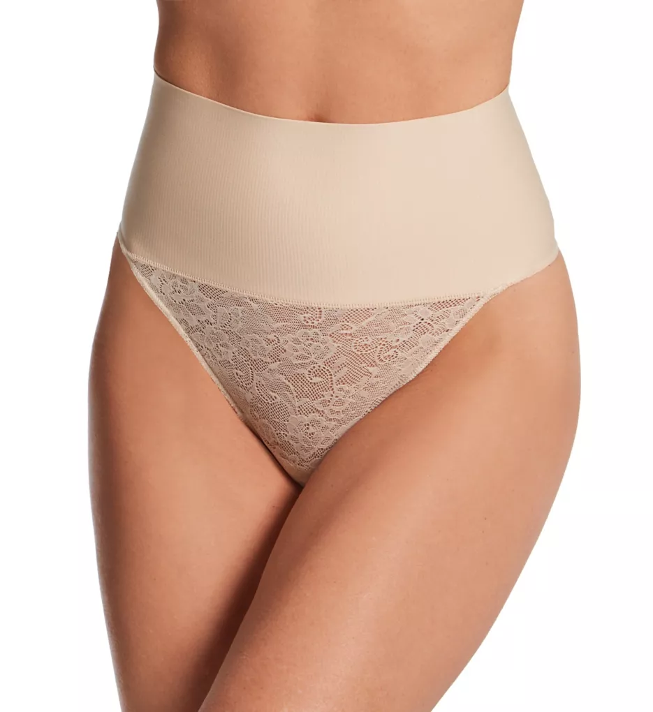 Everyday Smooth High Waist Lace Thong Paris Nude 5 by Maidenform