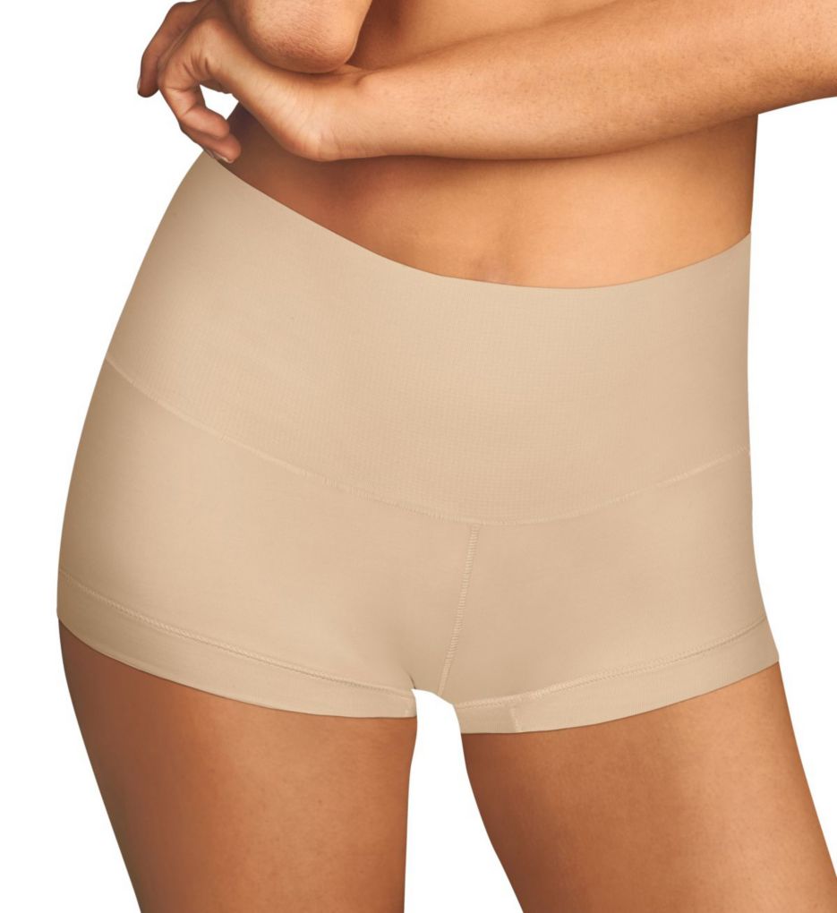 Maidenform (2188941) -- Maidenform DM0050 Tame Your Tummy Boyshort Panty (Nude 1/Transparent XL)