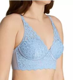 Casual Comfort Wireless Lined Convertible Bralette Blue Flight 34D