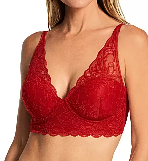 Casual Comfort Wireless Lined Convertible Bralette Eclipse Red 34C