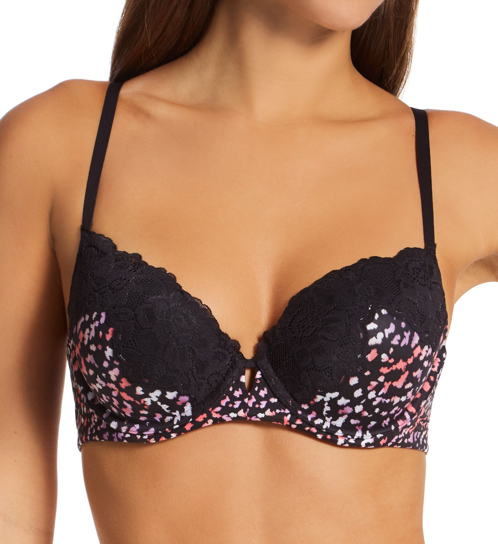 Maidenform Women's Comfort Devotion Love Your Lift Underwire Bra in Black Ombre Spot Print | Size: 34B | HerRoom.com