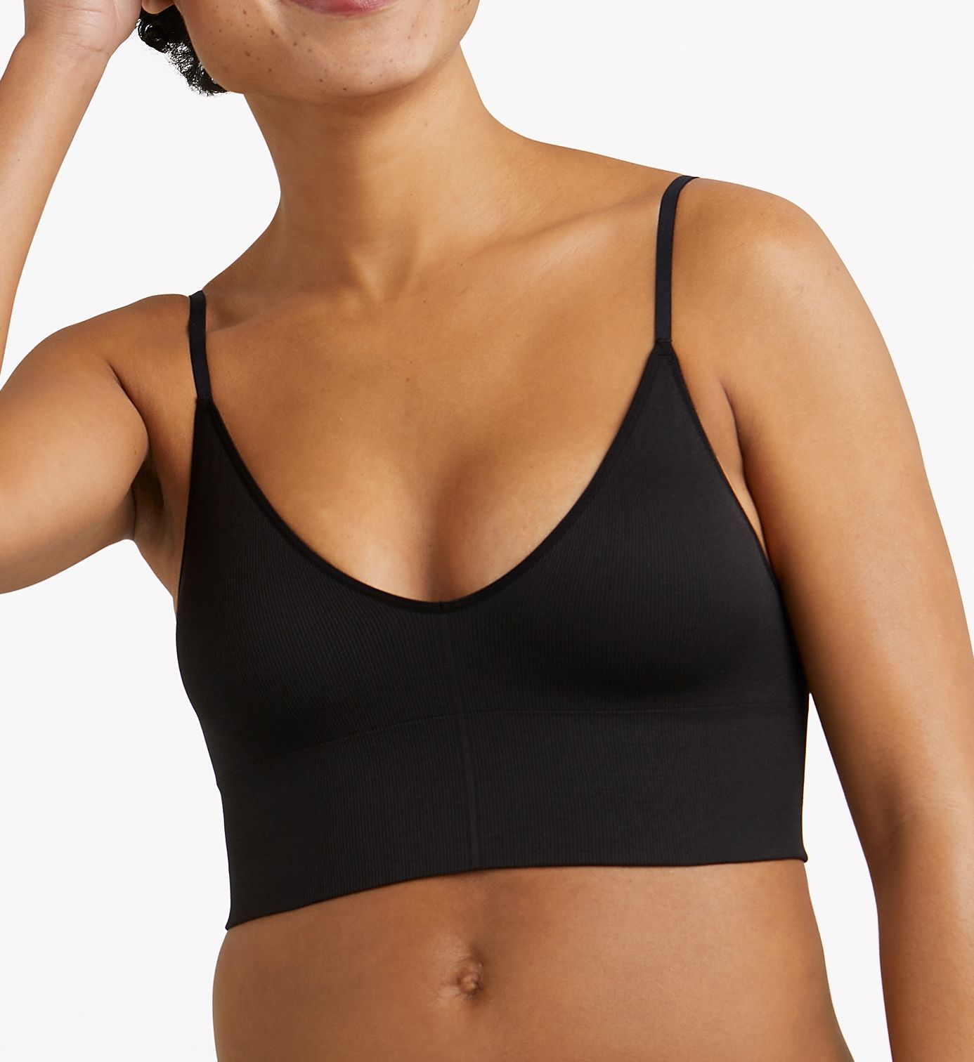 Maidenform Women's Pure Comfort Feel Good Seamless Side Brami in Black | Size: XL | HerRoom.com