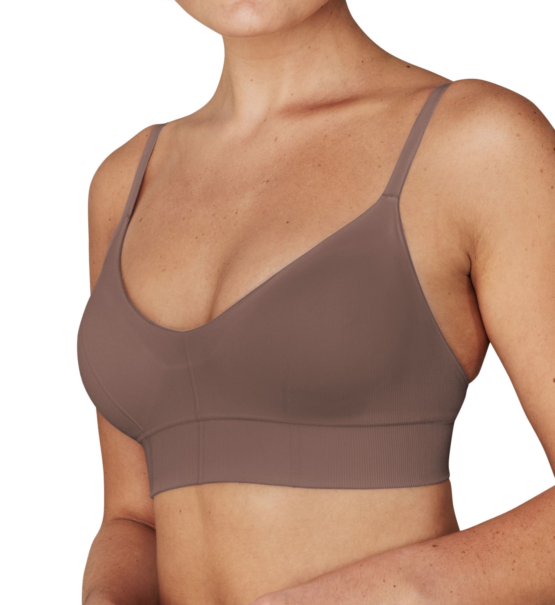 Maidenform Women's Pure Comfort Feel Good Seamless Bralette in Sparrow Brown | Size: 2X | HerRoom.com